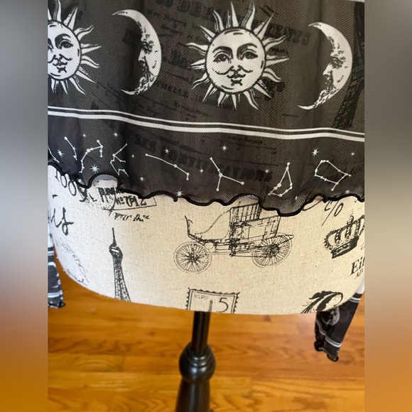 Dolls Kill Sheer Horoscopez Long Sleeve Cropped Shirt - Picture 2 of 5